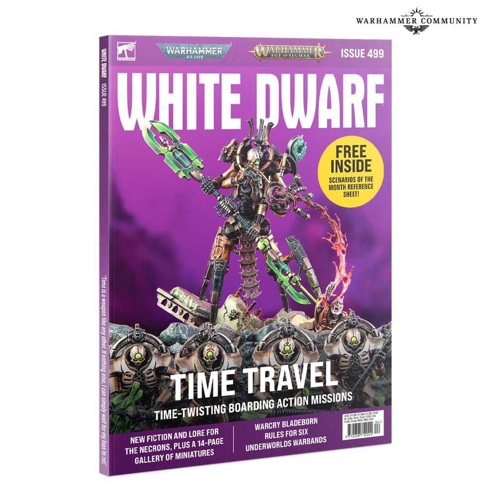 White Dwarf 499 – Los necrones dirigen el espectáculo en una edición repleta de vitrinas en miniatura